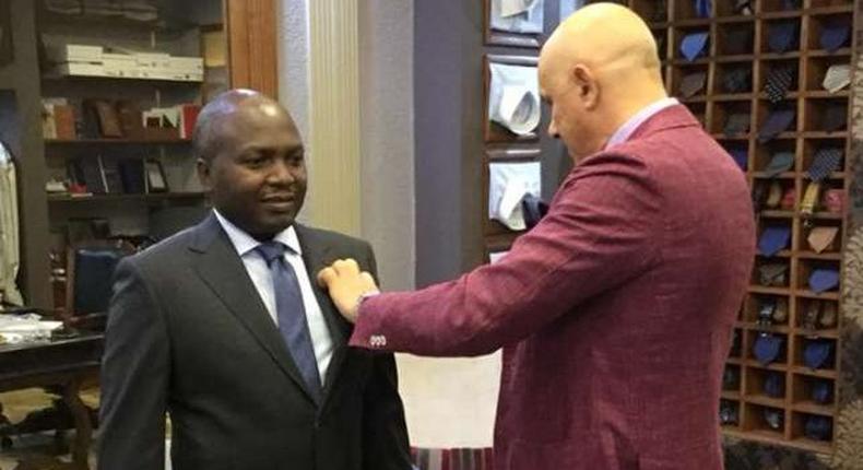 Lawyer Donald Kipkorir during a past suit fitting