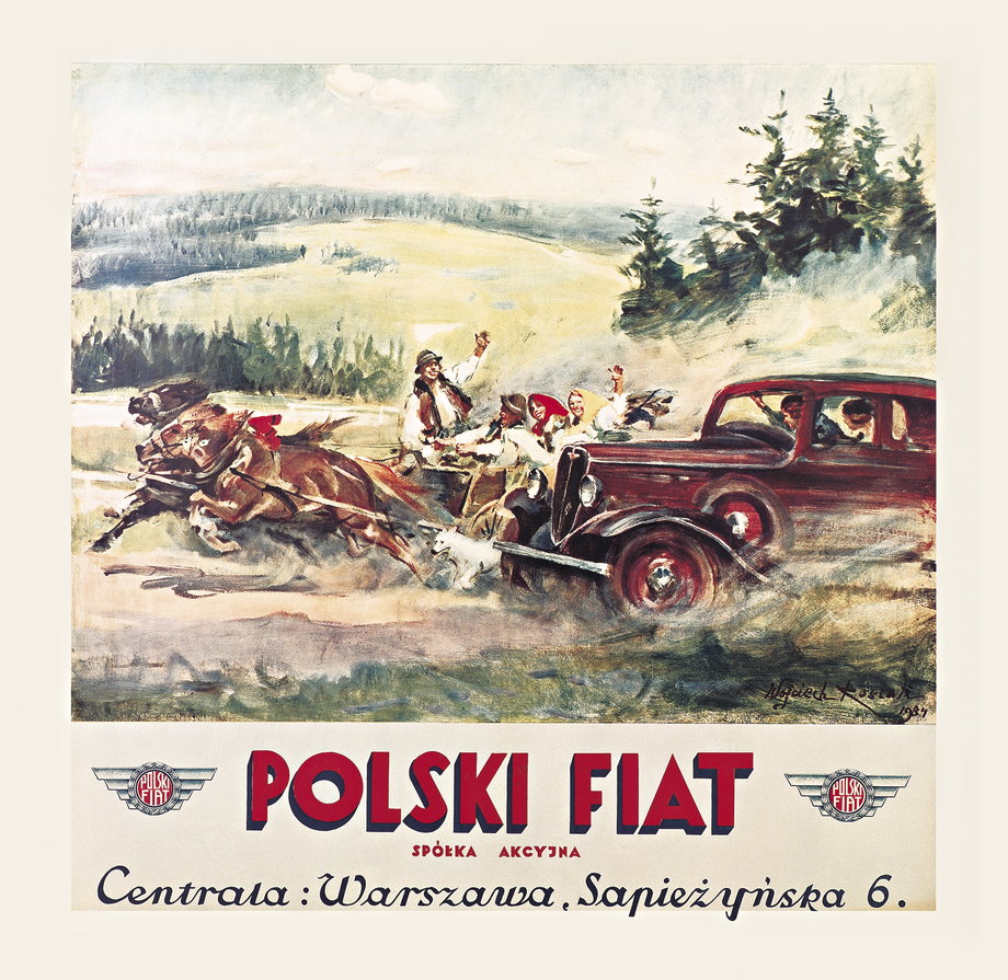 Plakat reklamowy Fiata z 1934 roku