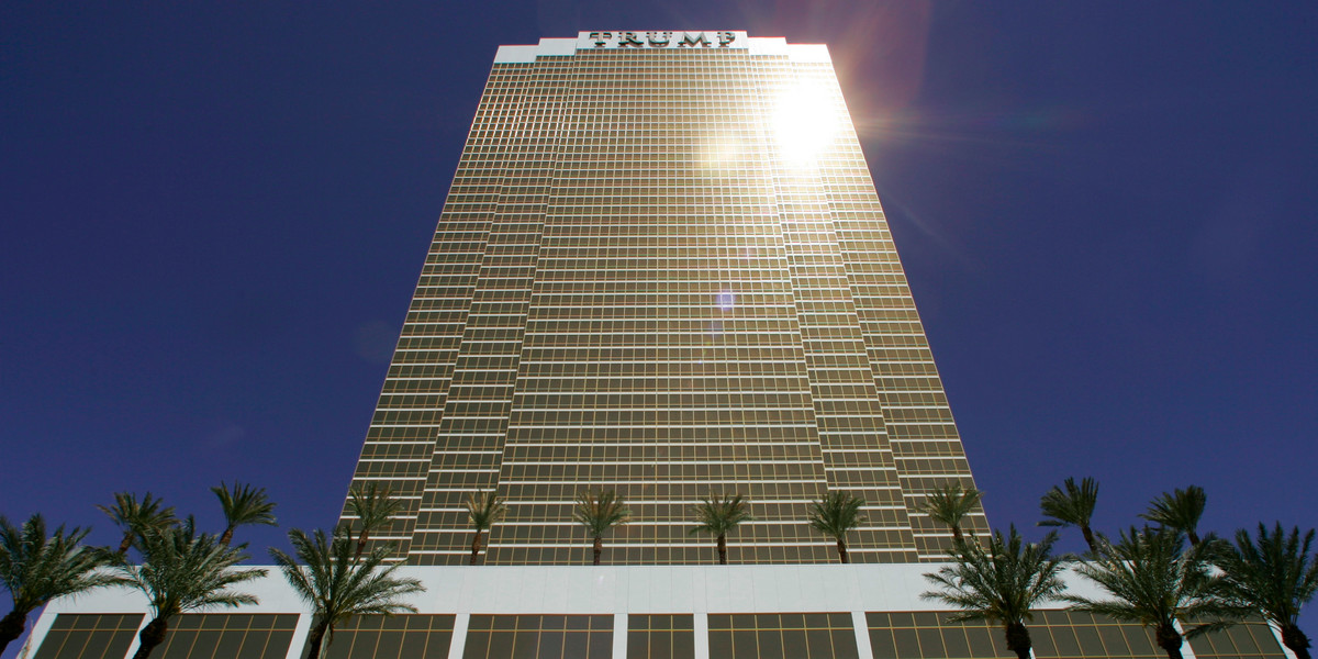 A view of The Trump International Hotel & Tower Las Vegas during its official opening in Las Vegas, Nevada April 11, 2008.