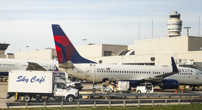 Hartsfield-Jackson Atlanta International Airport tops the list for the busiest in the US yet again. It's a major hub for Delta Air Lines.Camilo Freedman/SOPA Images/LightRocket via Getty Images