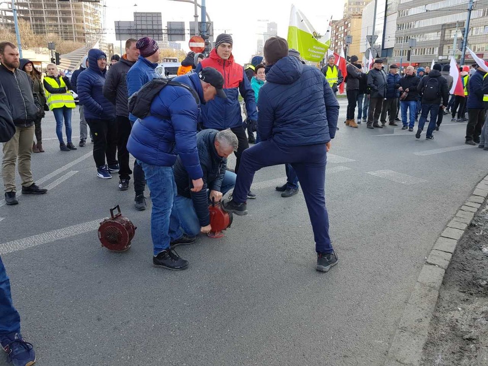 Protest rolników w Warszawie