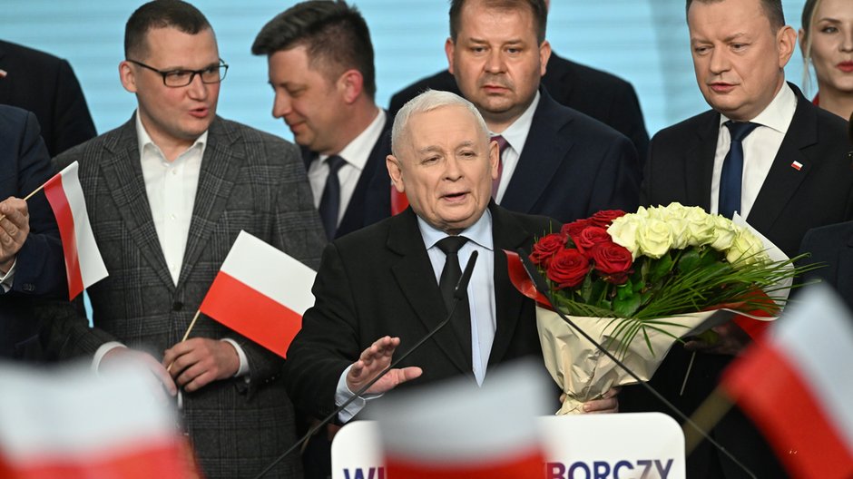 Wieczór wyborczy w sztabie PiS, 07.04.2024