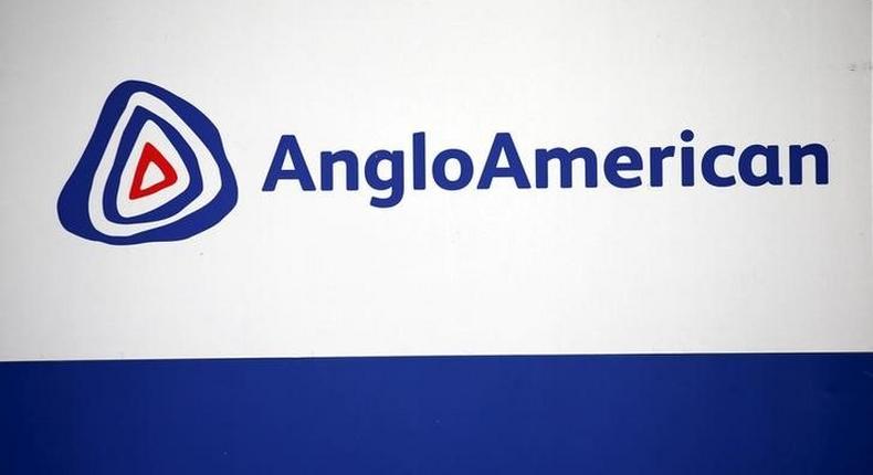 The Anglo American logo is seen in Rusternburg October 5, 2015. 