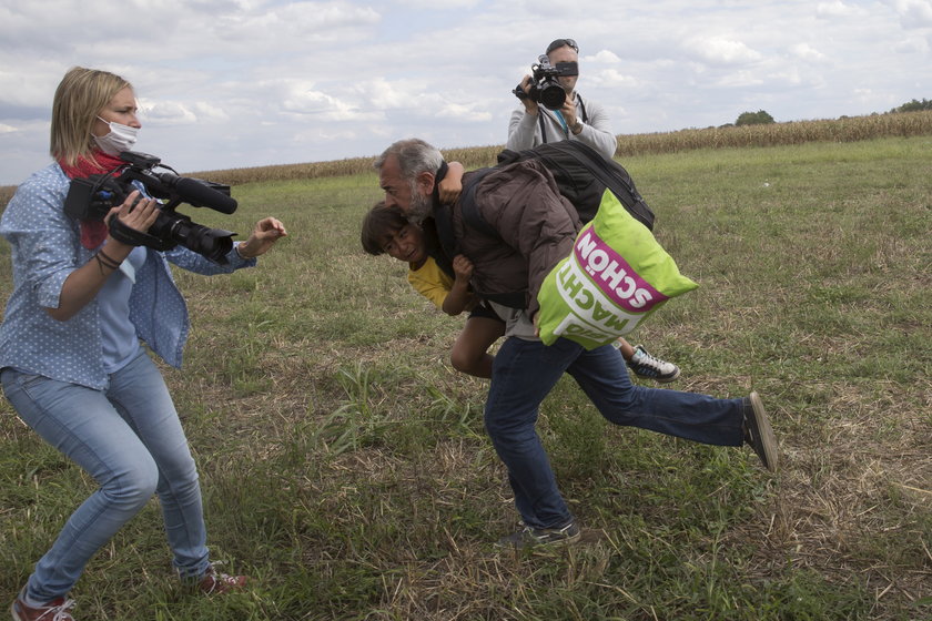 Węgierska dziennikarka atakuje syryjskiego uchodźcę