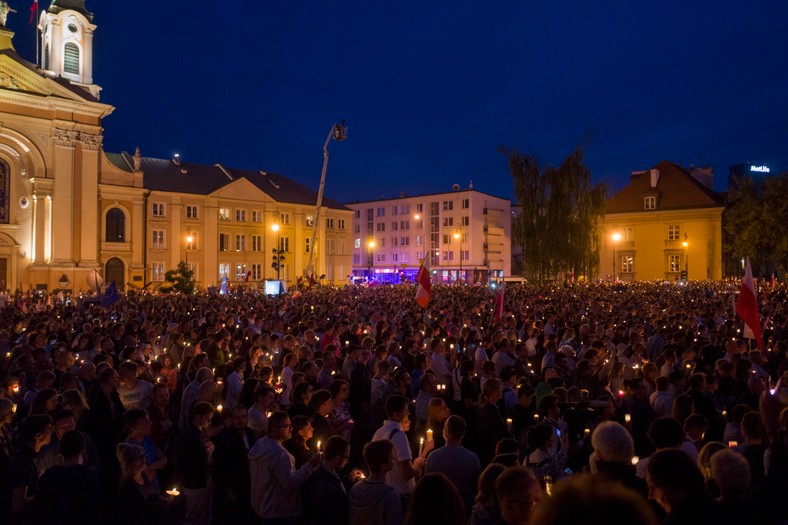 Protest przed Sądem Najwyższym w lipcu 2017 roku