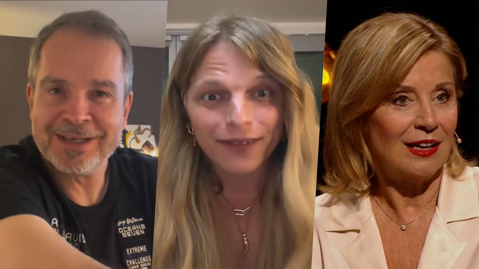 Moderátor Gregor Mareš, americká influencerka Gwen McMullen a bývalá hlásateľka Alena Heribanová. 