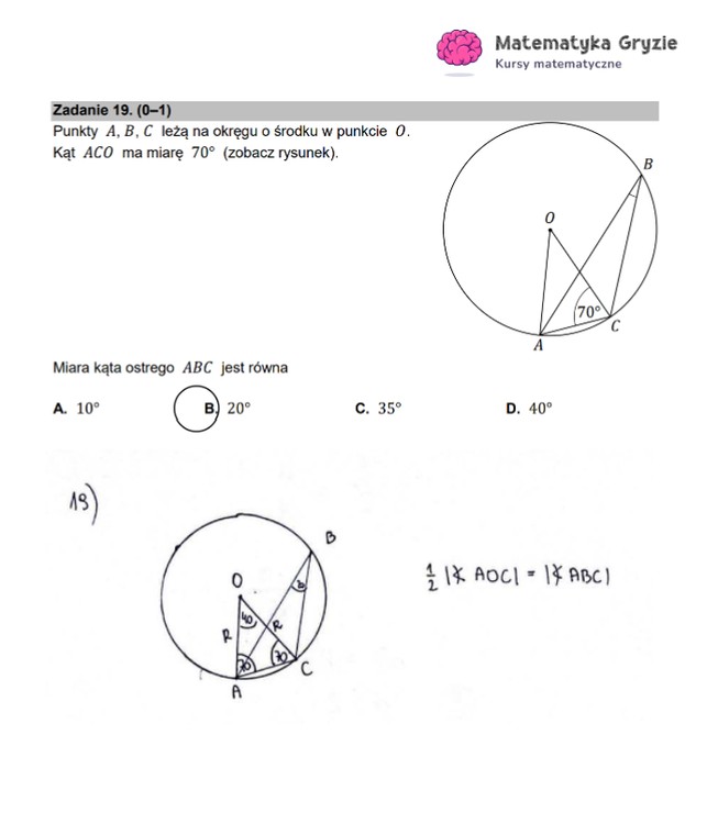 Arkusz CKE i odpowiedzi. Matematyka, poziom podstawowy formuła 2015 - zadanie 19