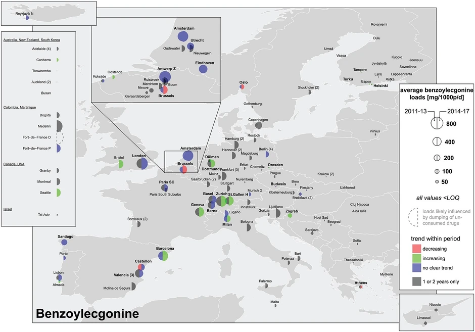 Karta korišćenja kokaina