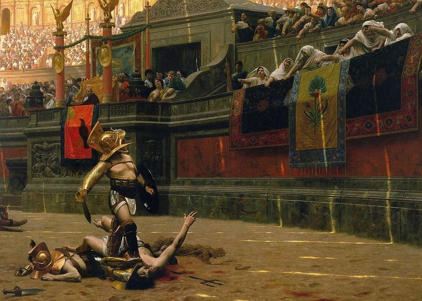  Gladiatorzy byli często jeńcami wojennymi lub niewolnikami, lecz czasem rekrutowali się spośród byłych żołnierzy. 