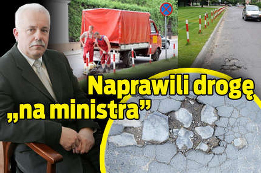 Naprawili drogę "na ministra"