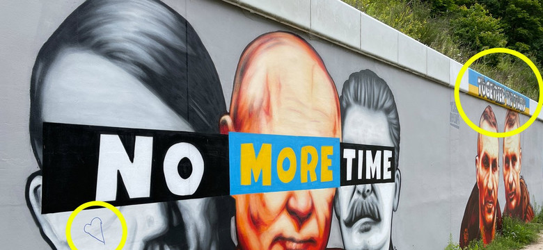 Serduszko przy Hitlerze i litera Z tuż obok. Nastolatkowie zniszczyli antywojenne murale w Gdańsku