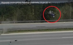 Wypadek motocyklisty na zakopiance. Co poszło nie tak? Dramatyczne wideo świadka