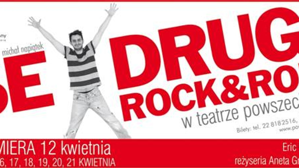 O seksie, narkotykach i innych formach eskapizmu opowiada sztuka "Sex, drugs and rock'n'roll" Erica Bogosiana. Premiera spektaklu z Michałem Napiątkiem, w reżyserii Anety Groszyńskiej odbędzie się 12 kwietnia w warszawskim Teatrze Powszechnym.