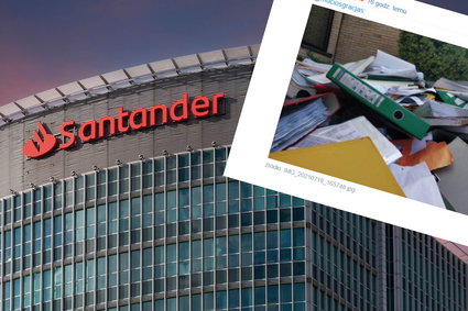 Dokumenty klientów likwidowanego oddziału banku wystawione na ulicę. Santander BP przeprasza