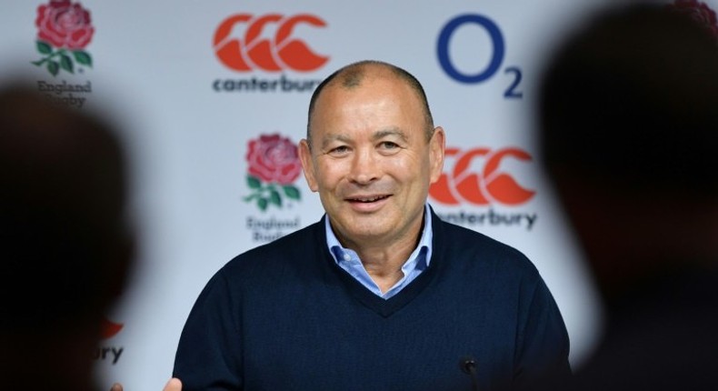 England's head coach Eddie Jones addresses members of the media during a press conference at Twickenham stadium in south west London on March 20, 2017