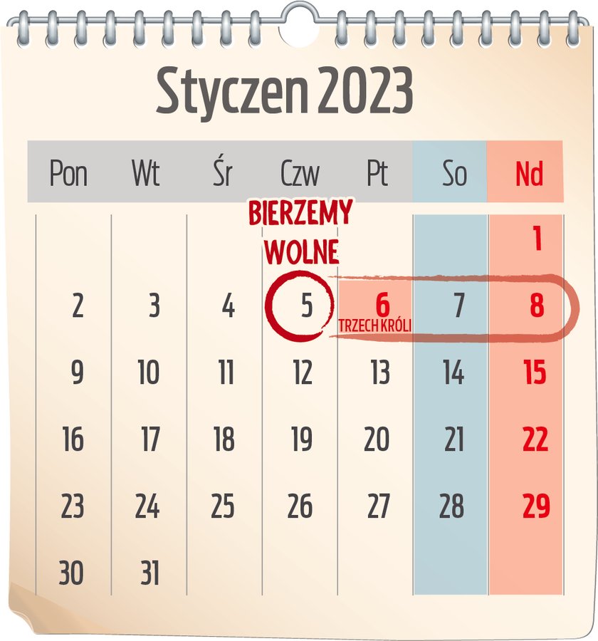 Dni wolne i święta w 2023 r. Kiedy wziąć urlop by zyskać więcej wolnego?