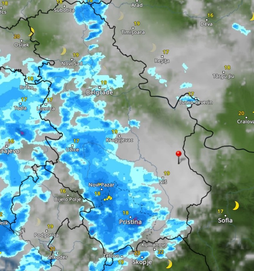 Nevreme stiže u Beograd u 4h ujutru