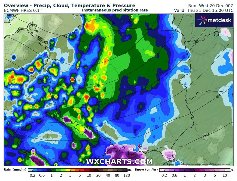 Czwartek w całej Polsce będzie deszczowy