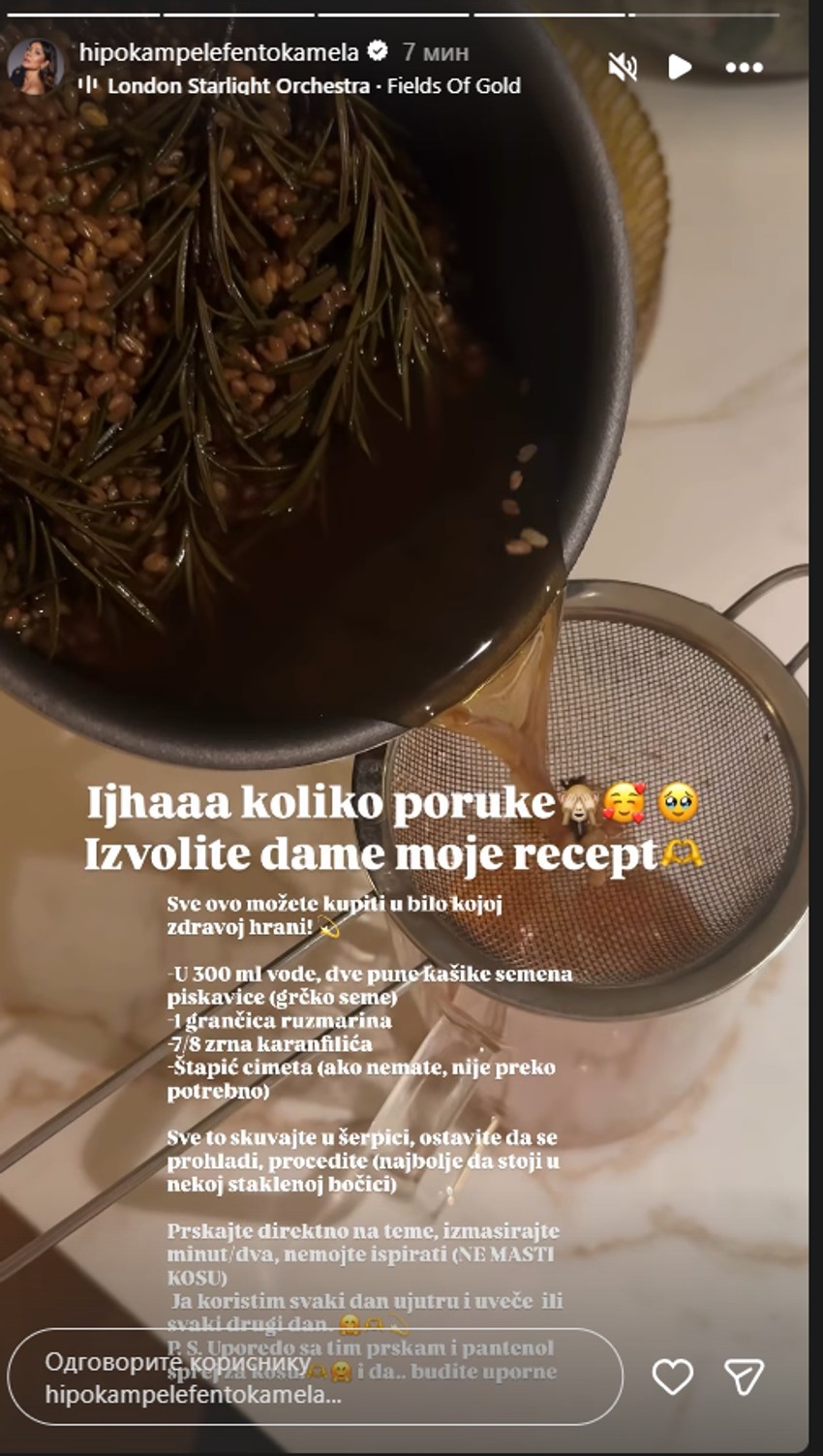 Draganin recept za brži rast kose