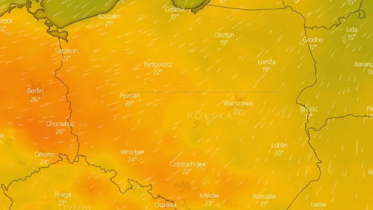 Prognoza pogody dla Polski. Niedziela ciepła, ale możliwe opady i burze