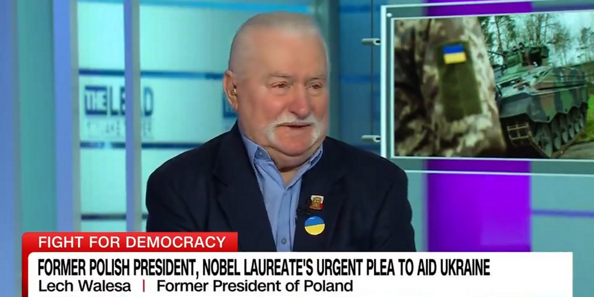 Lech Wałęsa - wywiad dla CNN. Mówił o sytuacji w związku z Rosją.