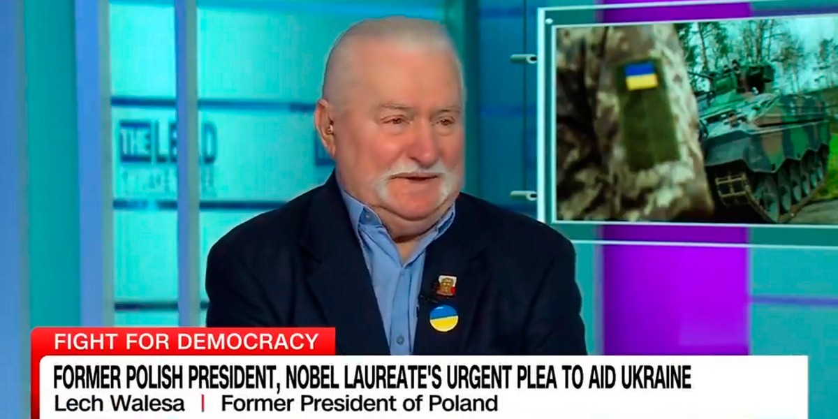 Lech Wałęsa - wywiad dla CNN. Mówił o sytuacji w związku z Rosją.