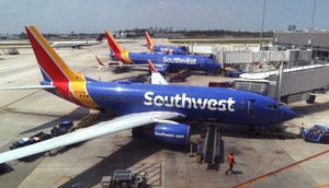 Southwest Airlines is reducing seat pitch on over half of its planes.Gary Hershorn/Getty Images