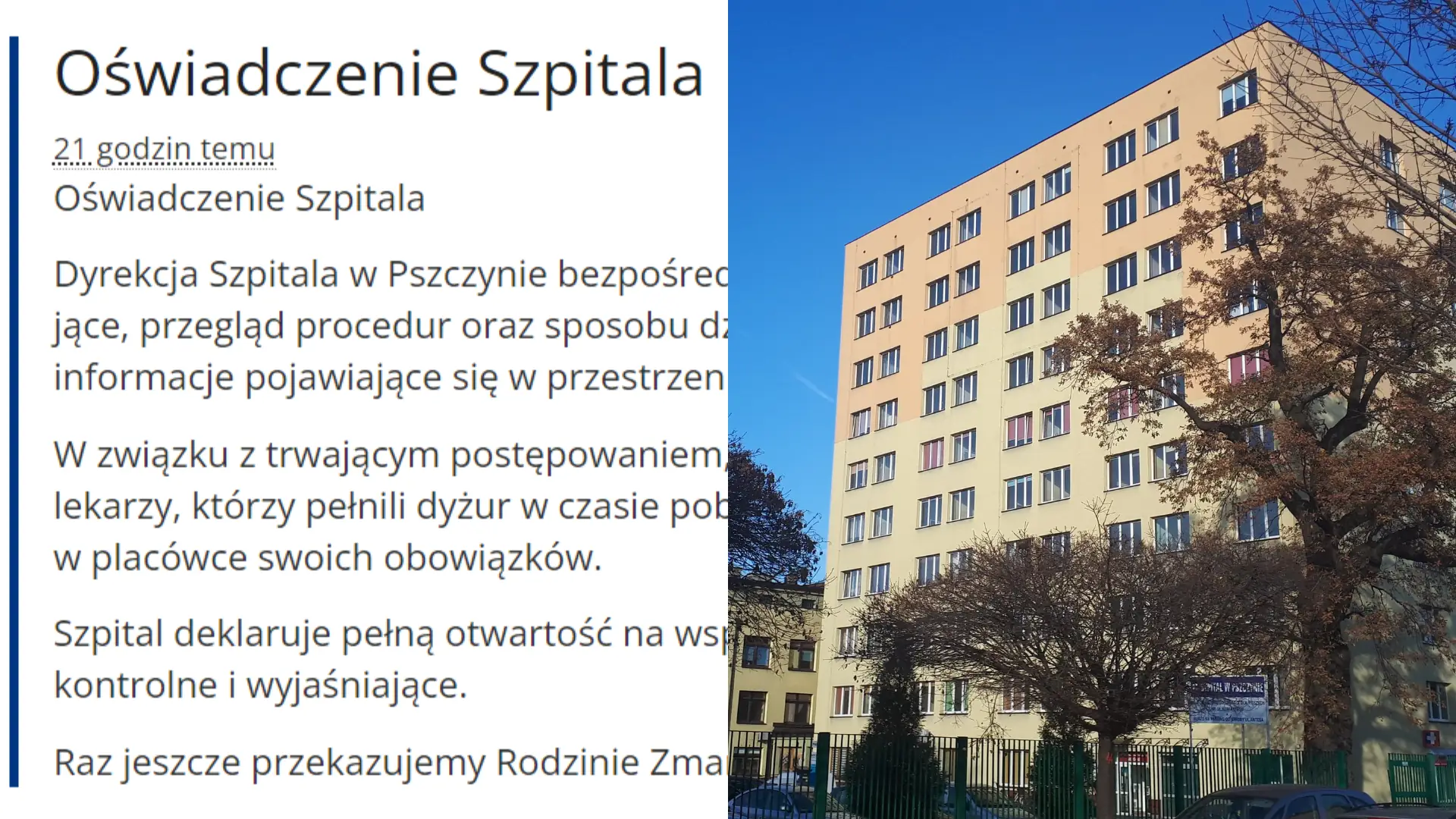 Tragiczna śmierć 30-letniej Izabeli. Jest decyzja szpitala