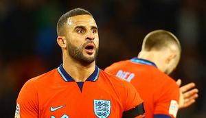 Kyle Walker of England during the England v Germany, UEFA Nations League, Group A3, International Football at Wembley Stadium on September 26, 2022.