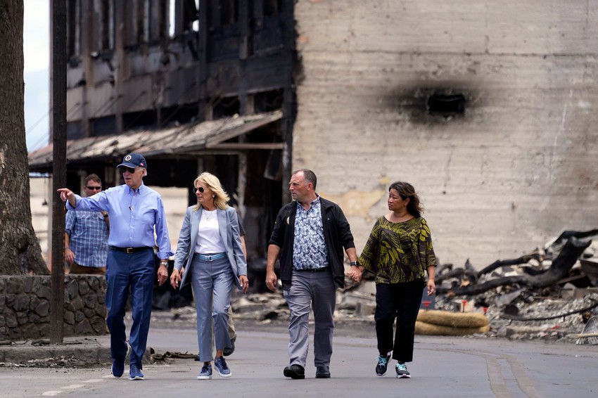 Poseta Džoa Bajdena Lahajni na ostrvu Maui, Havaji, nakon katastrofalnih požara