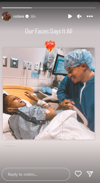 Screenshot of Rotimi's post on Instagram