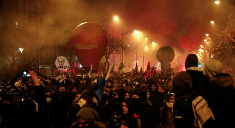 Hundreds of thousands have taken to the streets in France over Macron's plans for radical pension reforms