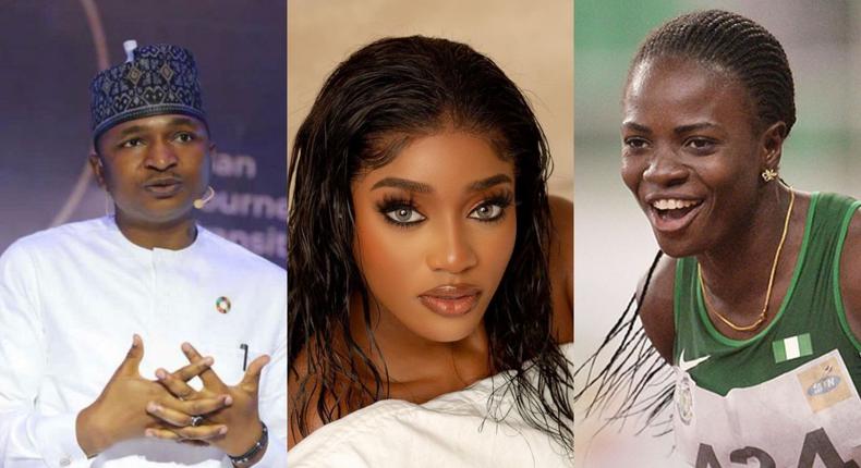 From left: Mallam Hamzat Lawal, Beauty Tukura and Tobi Amusan  are among the 100 most influential people of Africa descent. [MIPAD]                                                                                                                                                                                                                                         