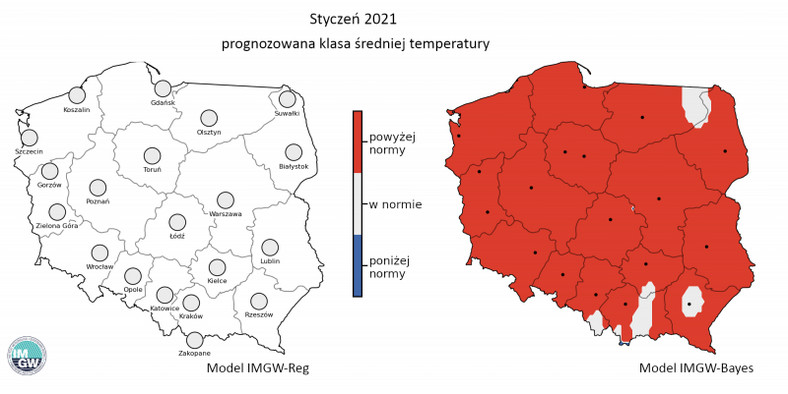 Długoterminowa prognoza pogody IMGW na styczeń 2021