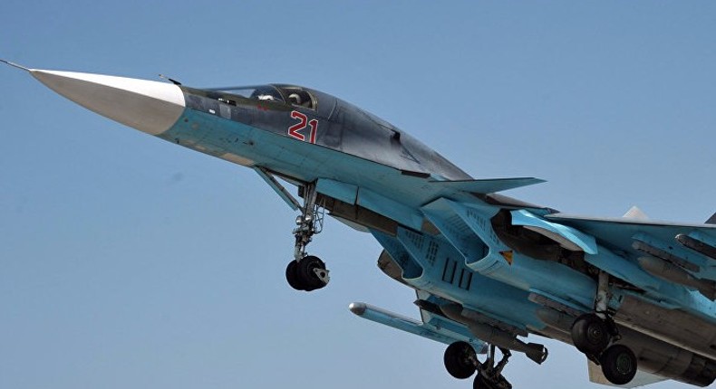 A Russian SU-34 jet.