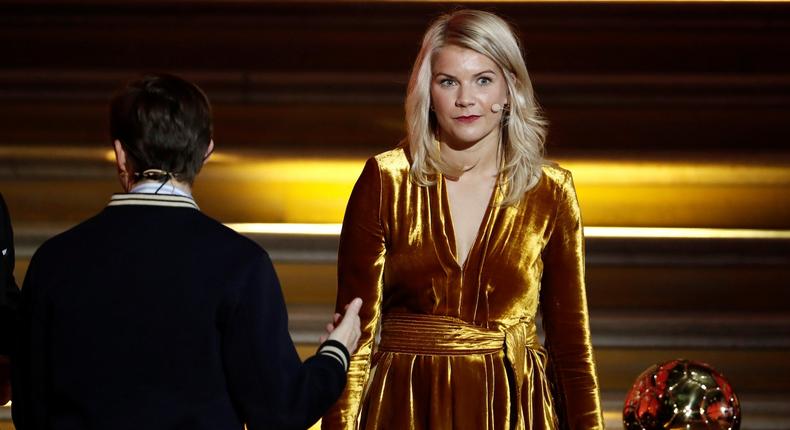 Ada Hegerberg reacts to getting asked to twerk at the Ballon d'Or.JPG