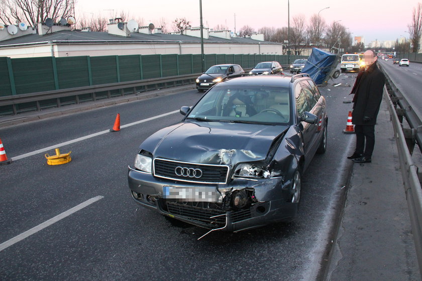 Audi wbiło się w przyczepkę