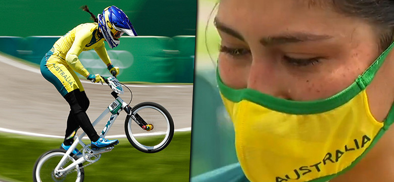 Australijka nie kryła łez po upadku w finale kolarstwa BMX. "Myślę wyłącznie o moim bracie"