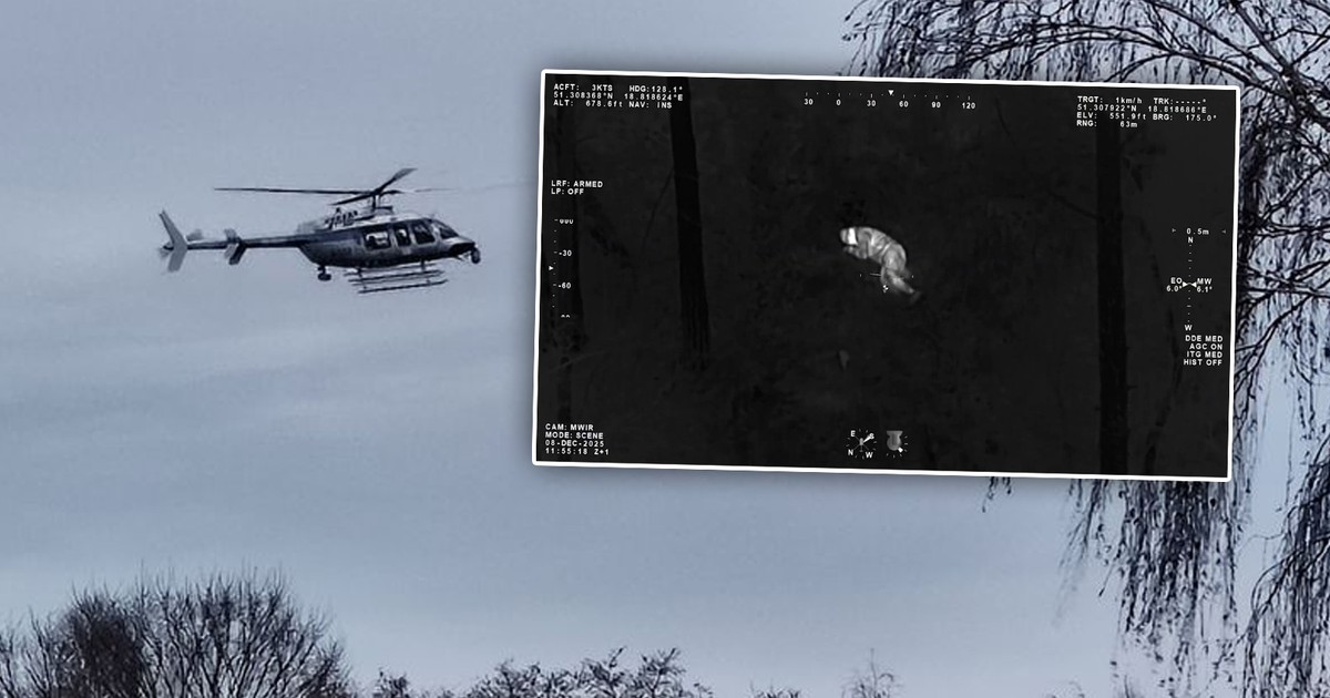 Policja dostała niepokojące zgłoszenie. Poderwali śmigłowiec. Z powietrza ukazał im się taki widok