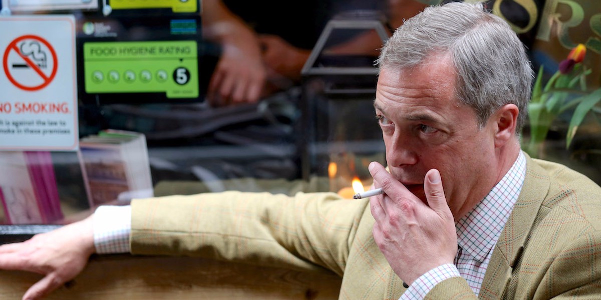 Nigel Farage dismisses 'clever people' who say that smoking kills