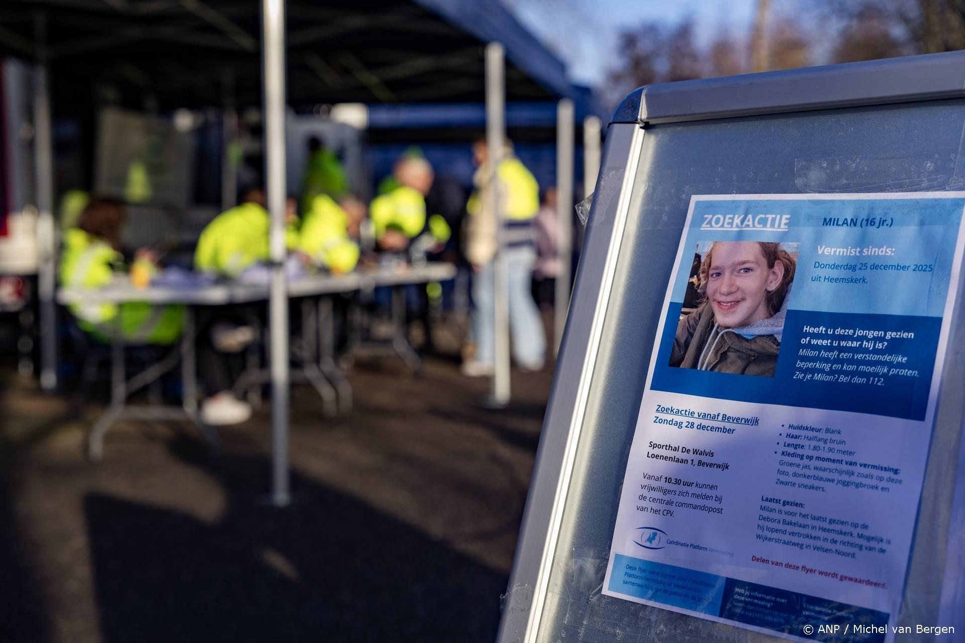 Politie zet sonar in bij zoektocht naar vermiste Milan (16) in Beverwijk