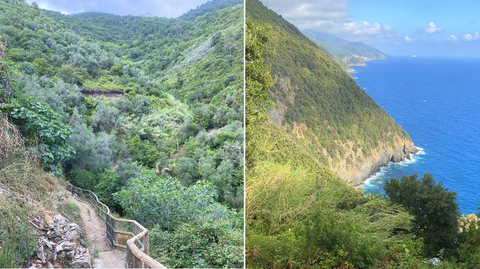 Widok ze szlaku Monterosso - Vernazza