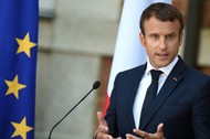 The Pesident of France Emmanuel Macron visits in Bulgaria.