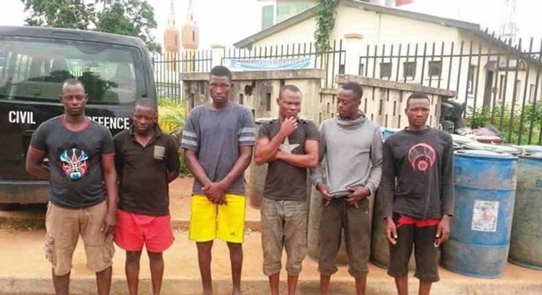 The arrested oil thieves