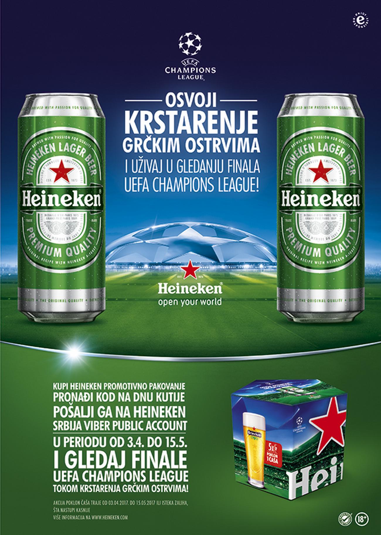 Heineken" te vodi na gledanje Lige šampiona na kruzeru