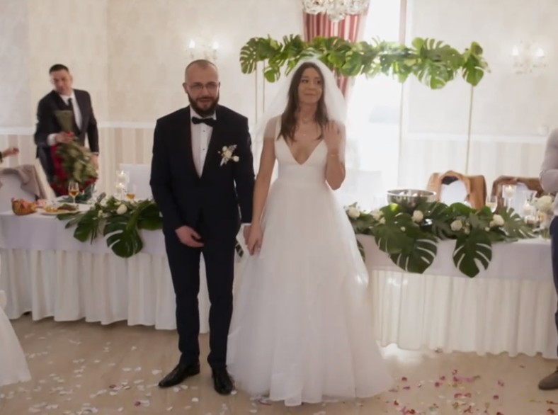 "Boda a primera vista".  Anita y Robert después del primer baile