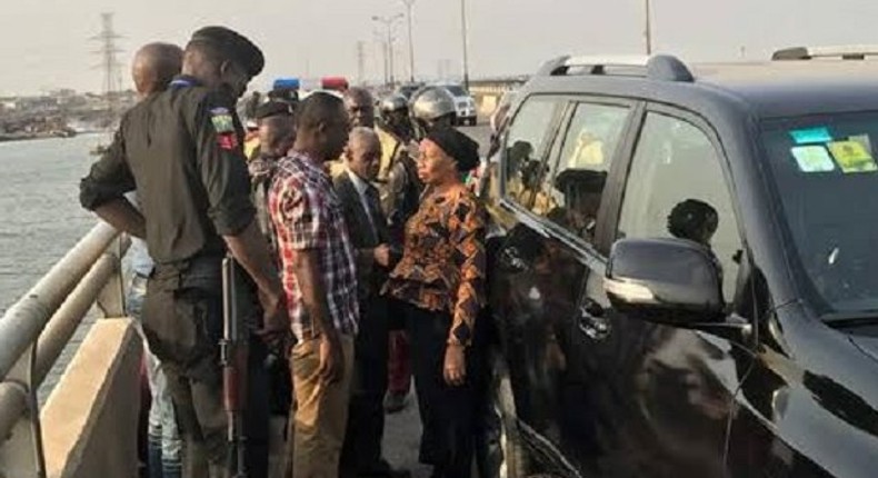 The scene of the suicide on the Third Mainland Bridge