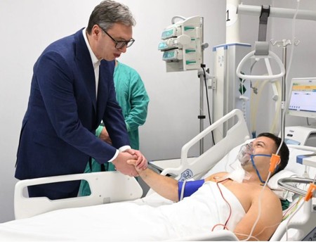 Povređeni žandarm Miloš Jevremović