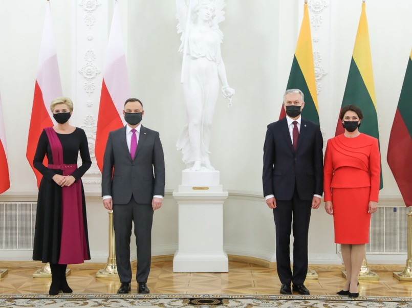 Andrzej Duda Gitanas Nauseda Diana Nausediene Agata Kornhauser-Duda