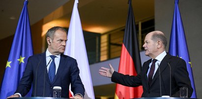 Tusk spotkał się z Scholzem w Berlinie. Padły słowa o "niemieckiej zbrodni"